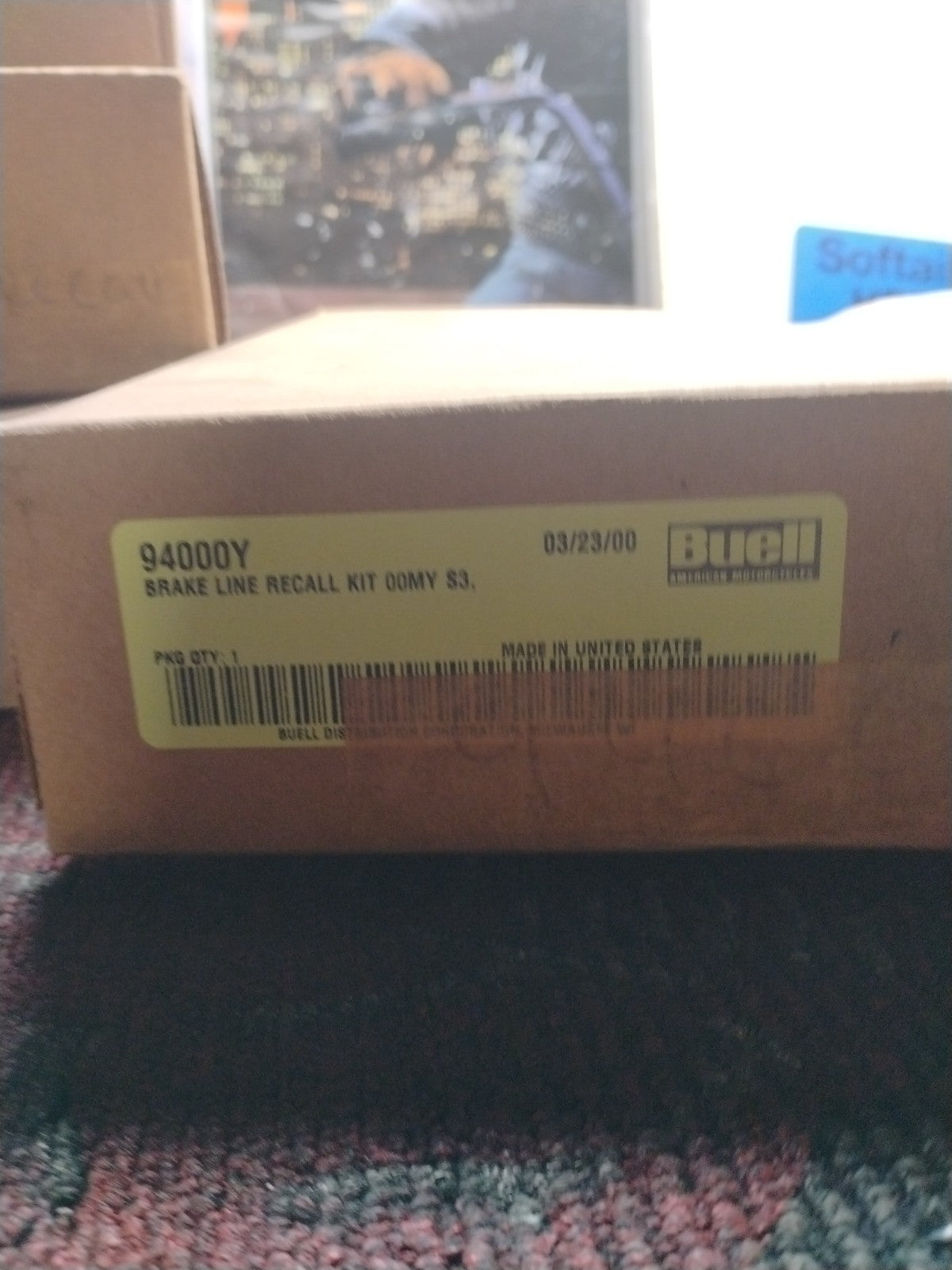 Harley-Davidson NOS Buell Recall Rear Brake Line Code 0812 OEM P/N 93920Y NEW