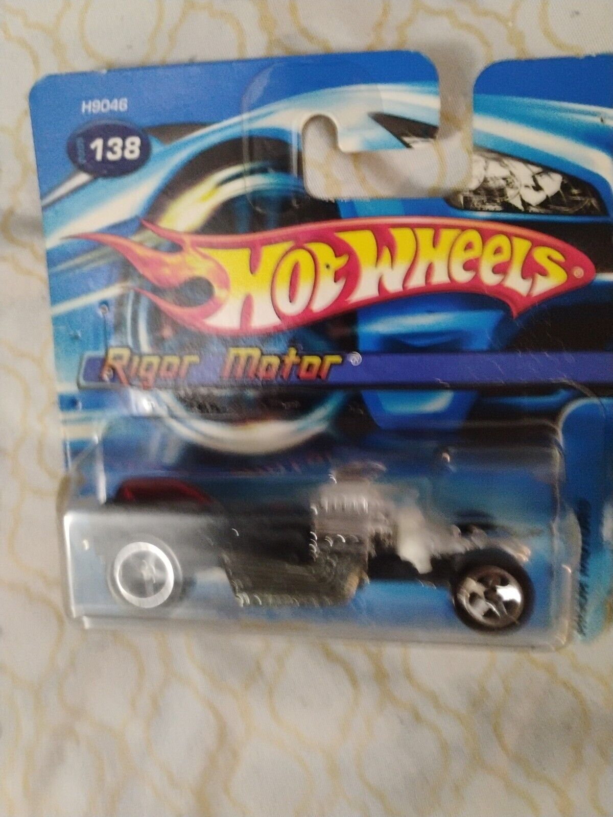 2005 Hot Wheels Rigor Motor #138 Black Short Card (Name Middle of Card)