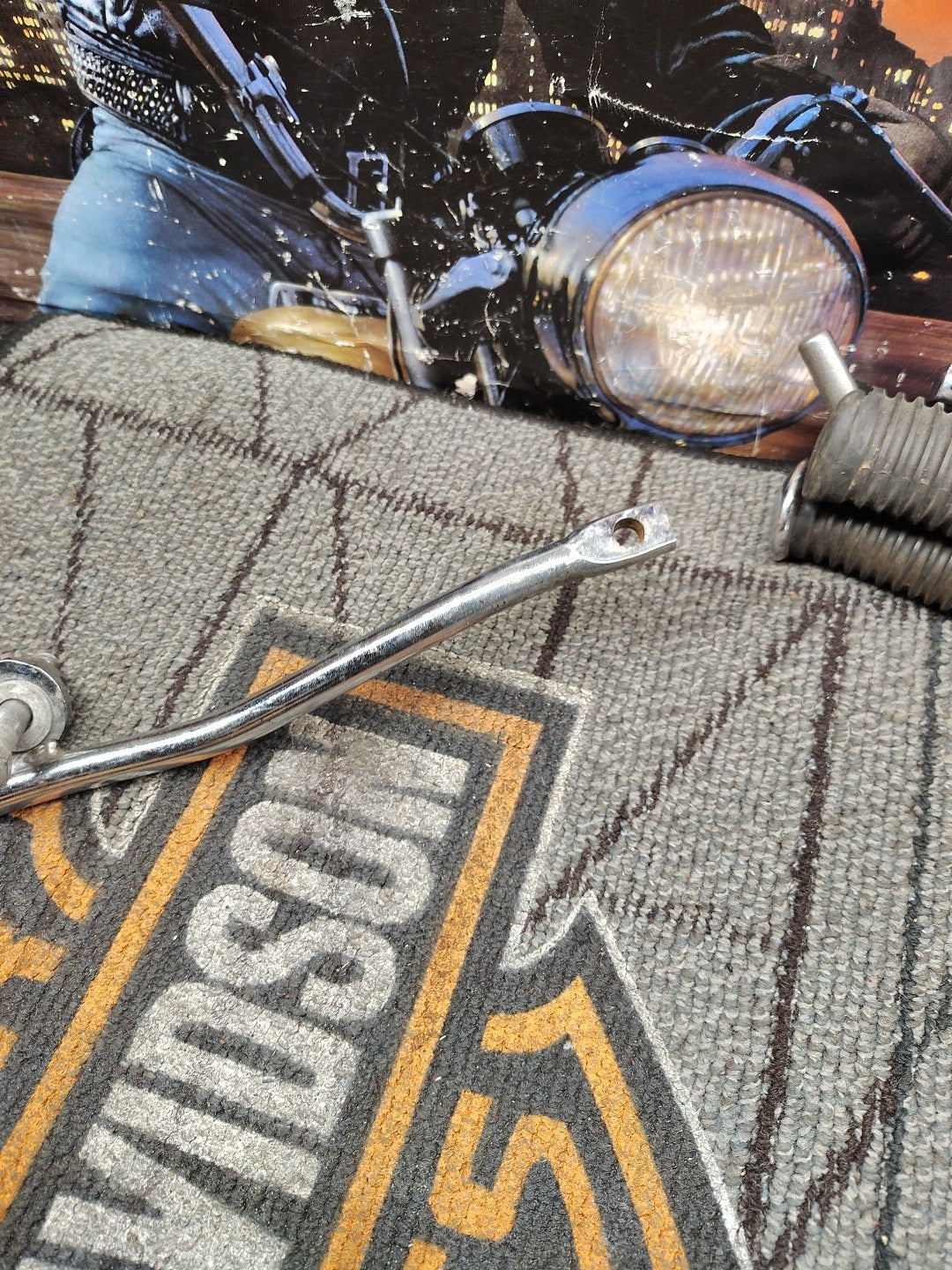 HARLEY DAVIDSON FL FLH CHROME EXHAUST BRACKET MOUNT DYNO POWER DRAG PIPES