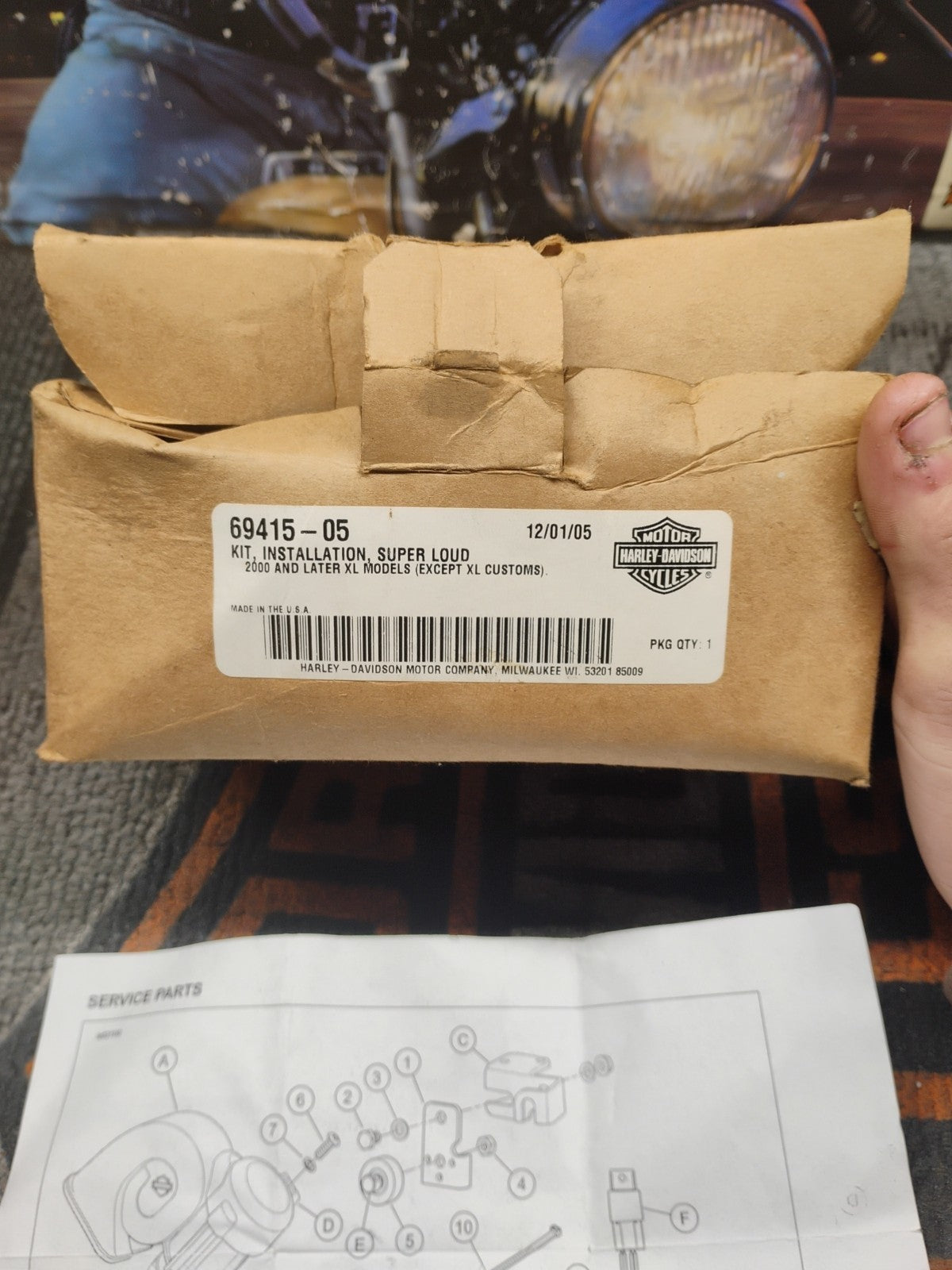 🔥Harley 00- Later XL Sportster Super Loud Horn Installation Kit 69415-05🔥