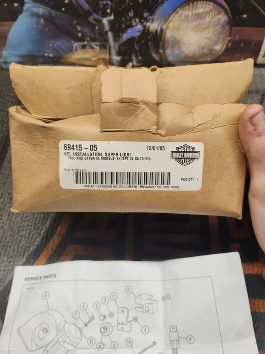 🔥Harley 00- Later XL Sportster Super Loud Horn Installation Kit 69415-05🔥