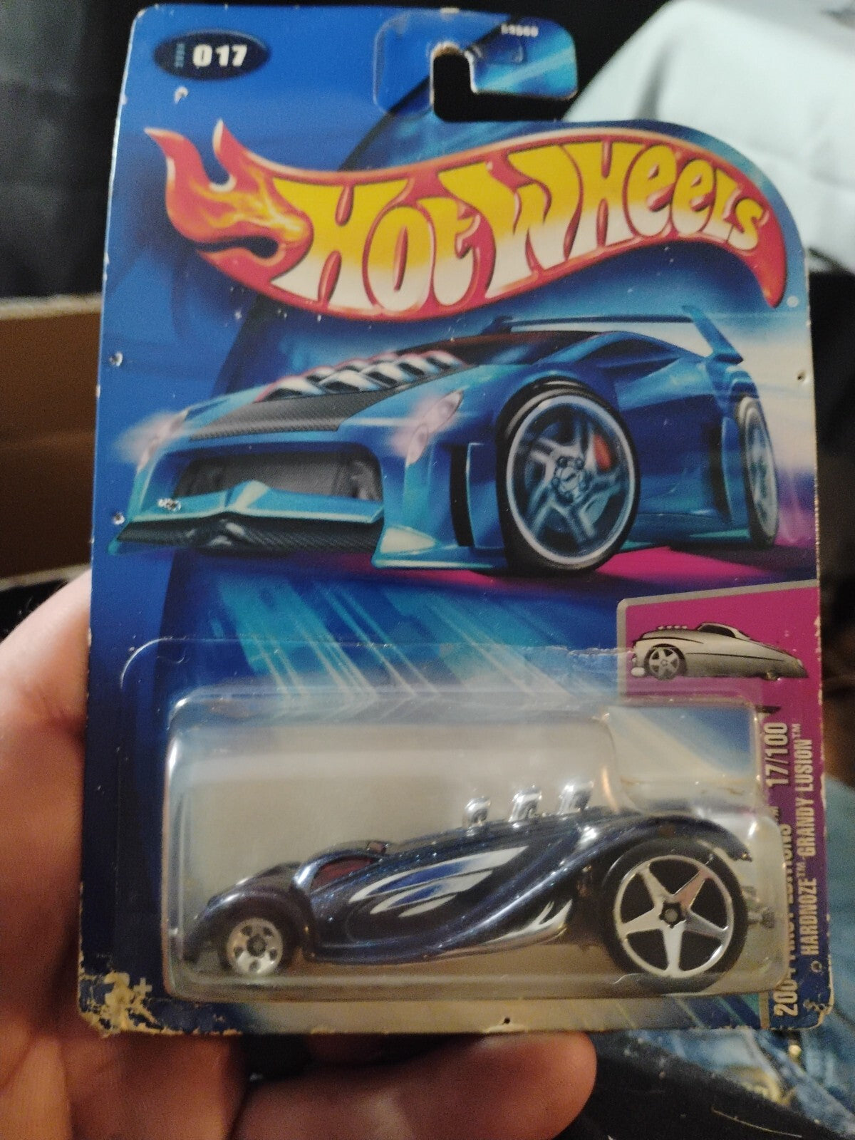 2004 Hot Wheels #017 Hardnoze Grandy Lusion  Dark Blue 17/100 First Editions 5SP