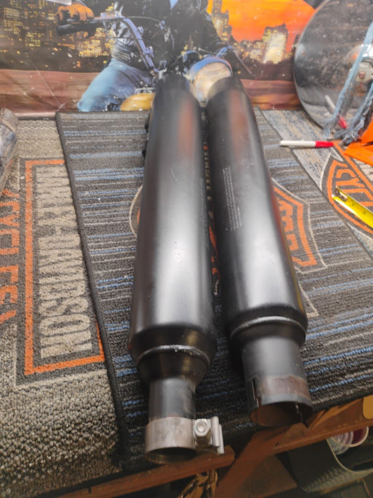 🔥OEM 17-23 Harley Touring Exhaust Mufflers Slip-on's Ceramic Black Stock🔥