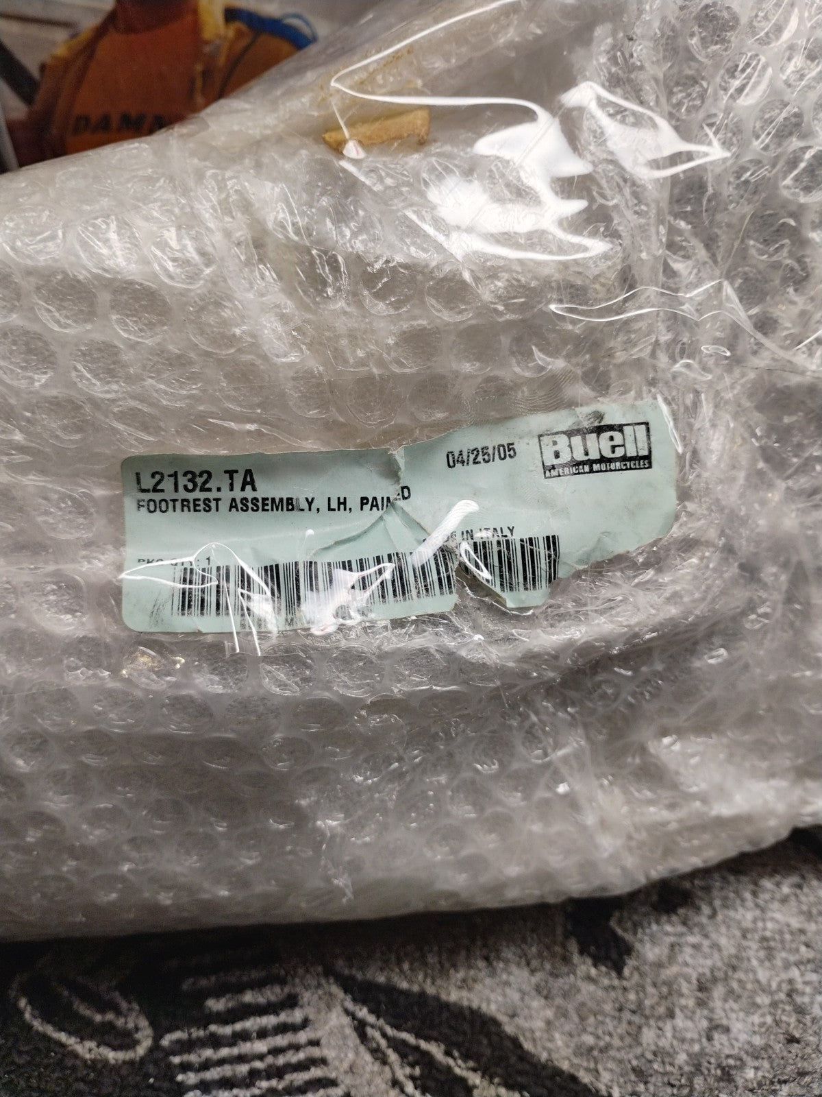 NOS Buell Blast 250 Left Side Footrest Assembly L2132.TA OEM
