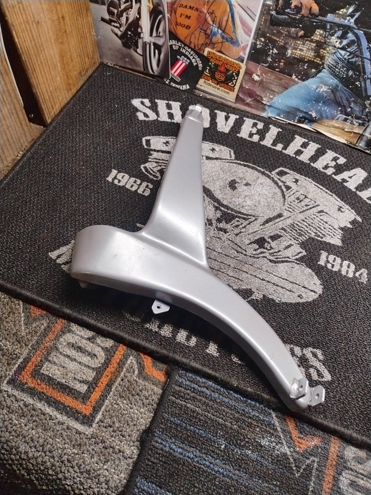 Buell Right Side Rider Footpeg Mount Bracket Silver OEM