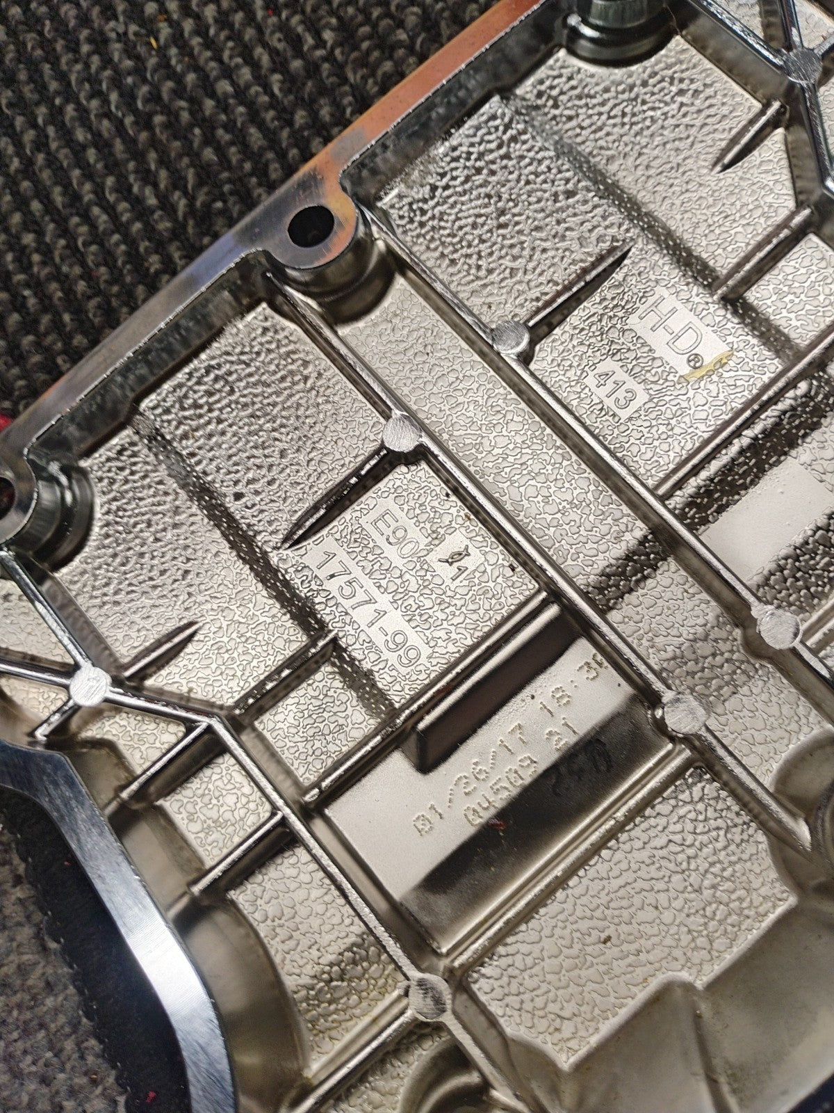 OEM Harley Davidson Chrome Rocker Cover NOS Dyna Softail Touring Trike 17571-99 