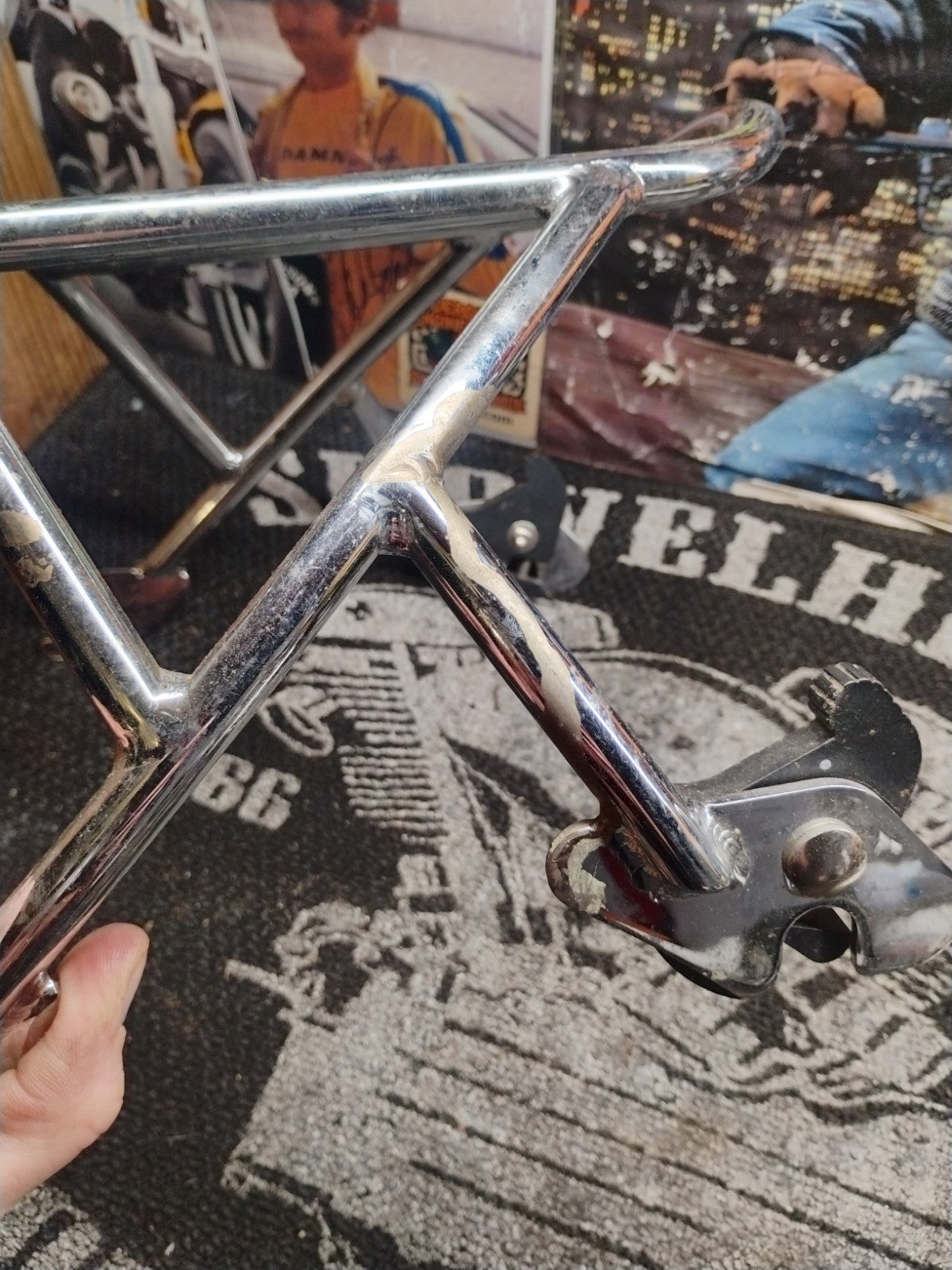 Chrom HARLEY Sportster XL 2004^ Solo Detachable OEM Motorcycle Luggage Rack