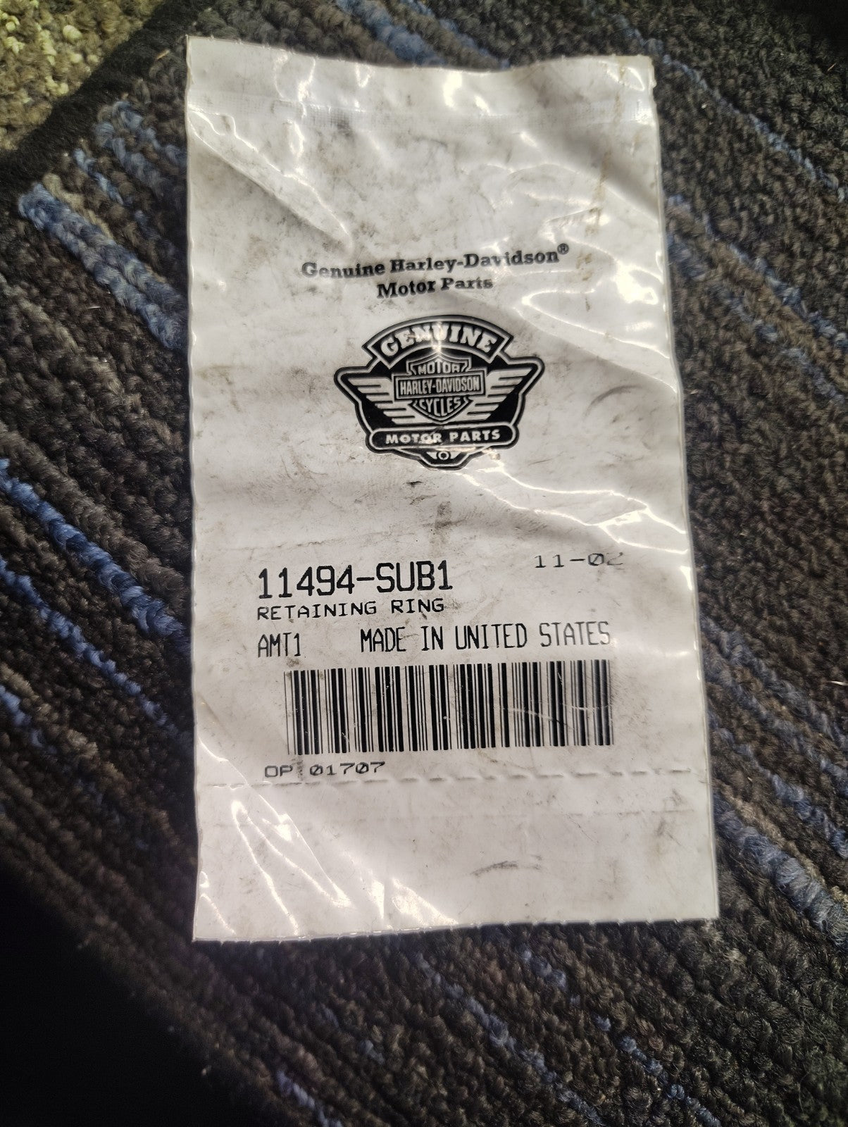 Harley-Davidson OEM Retaining Ring 11494-SUB1 NOS Genuine Factory Part