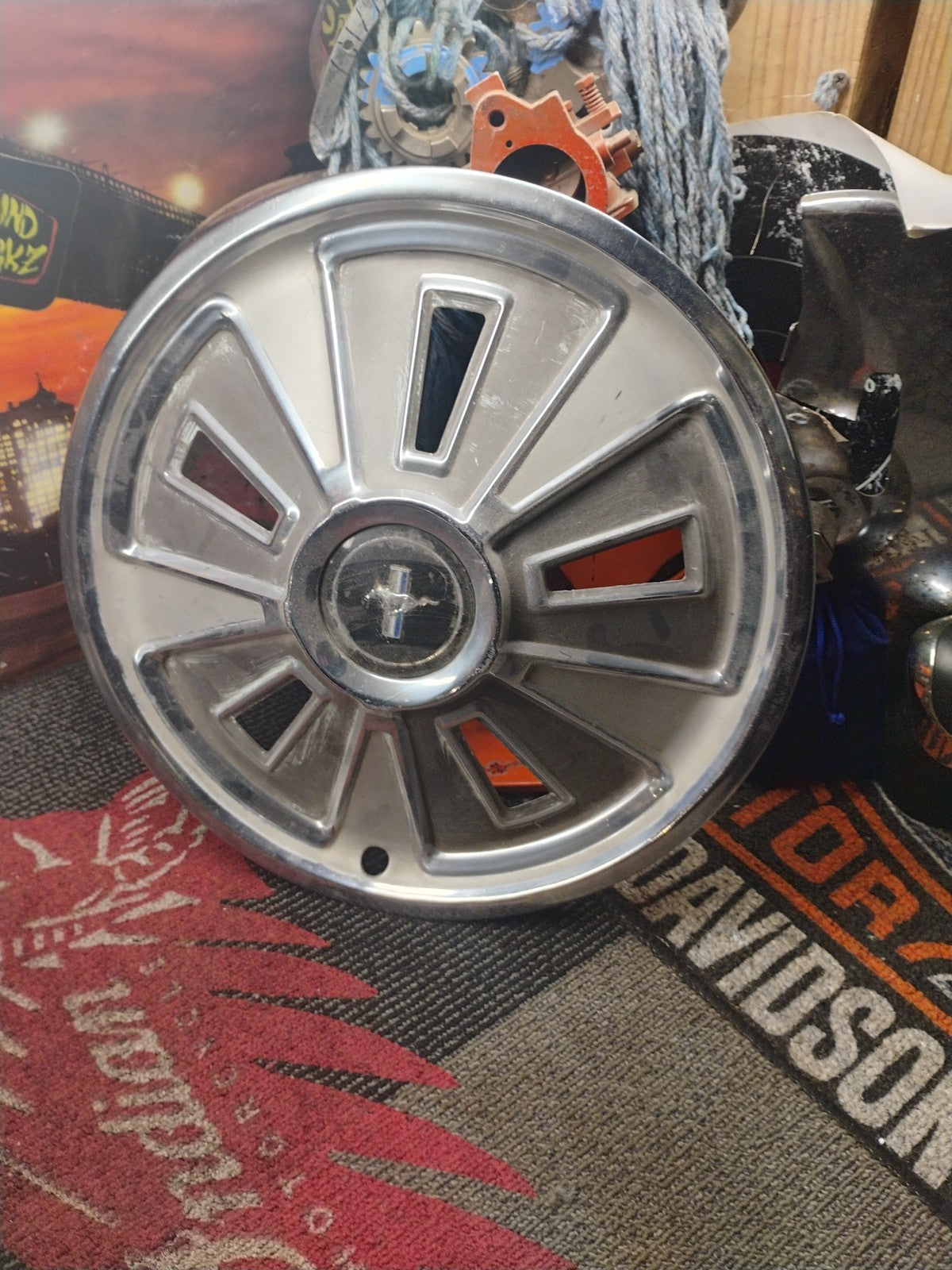 Set (4) OEM 1966 14" Ford Mustang Stainless Wheel Covers Hubcaps & Rat Rod  997