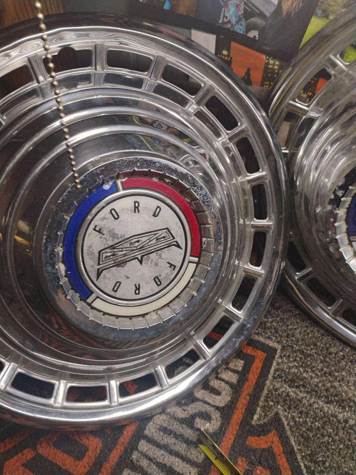 Set Of 4 Vintage 1963 Ford Galaxie 14" Wheel Cover Hubcap USED.