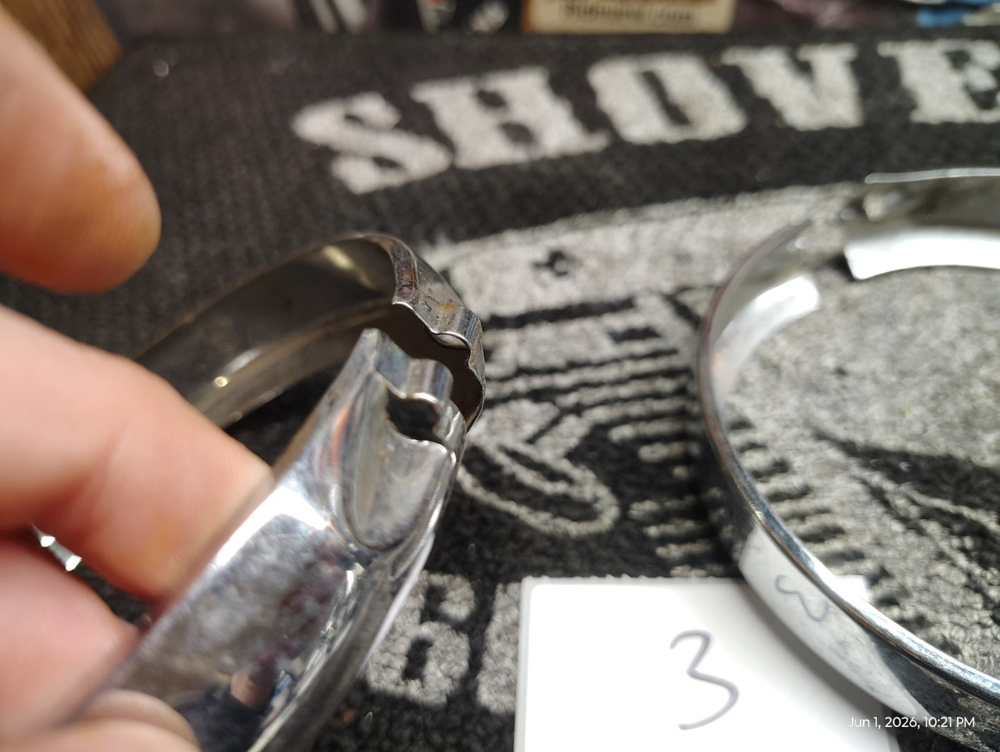 Harley-Davidson Passing Lamp Trim Rings 4.5" Pair Chrome OEM 69732-05