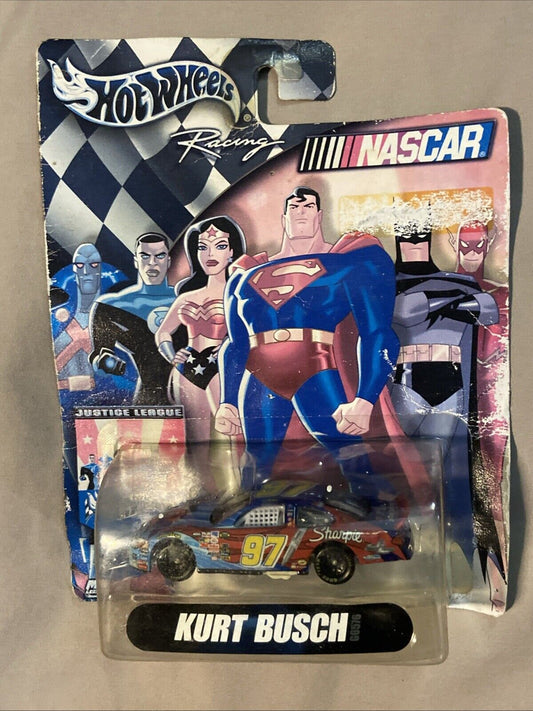 Hot Wheels Racing NASCAR Justice League KURT BUSCH 1:64 Scale Diecast Race Car