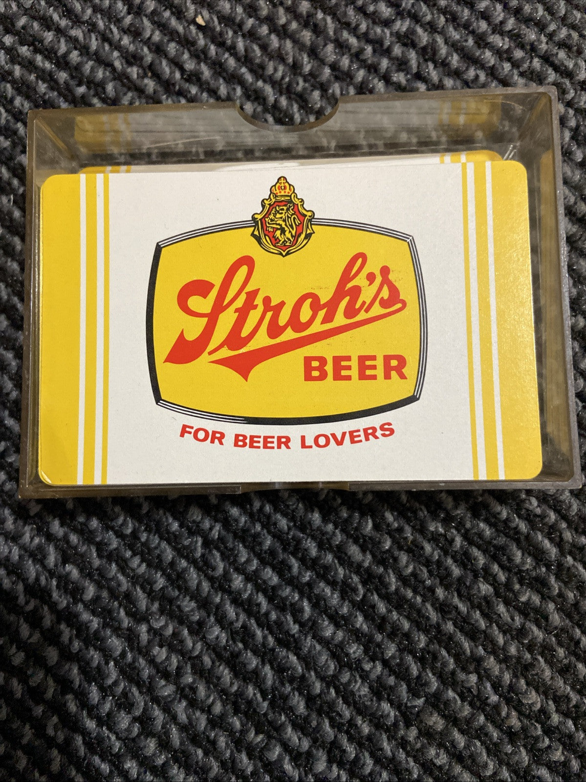Vintage Stroh’s Beer Yellow Deck Playing Cards *for Beer Lovers*
