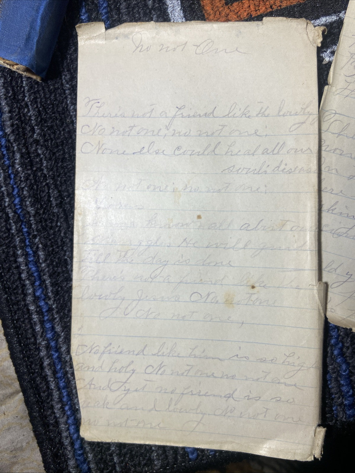 Gospel Hymns No. 5,  Sunday School Ira D. Sankey 1887 & Handwritten hymn Lyrics