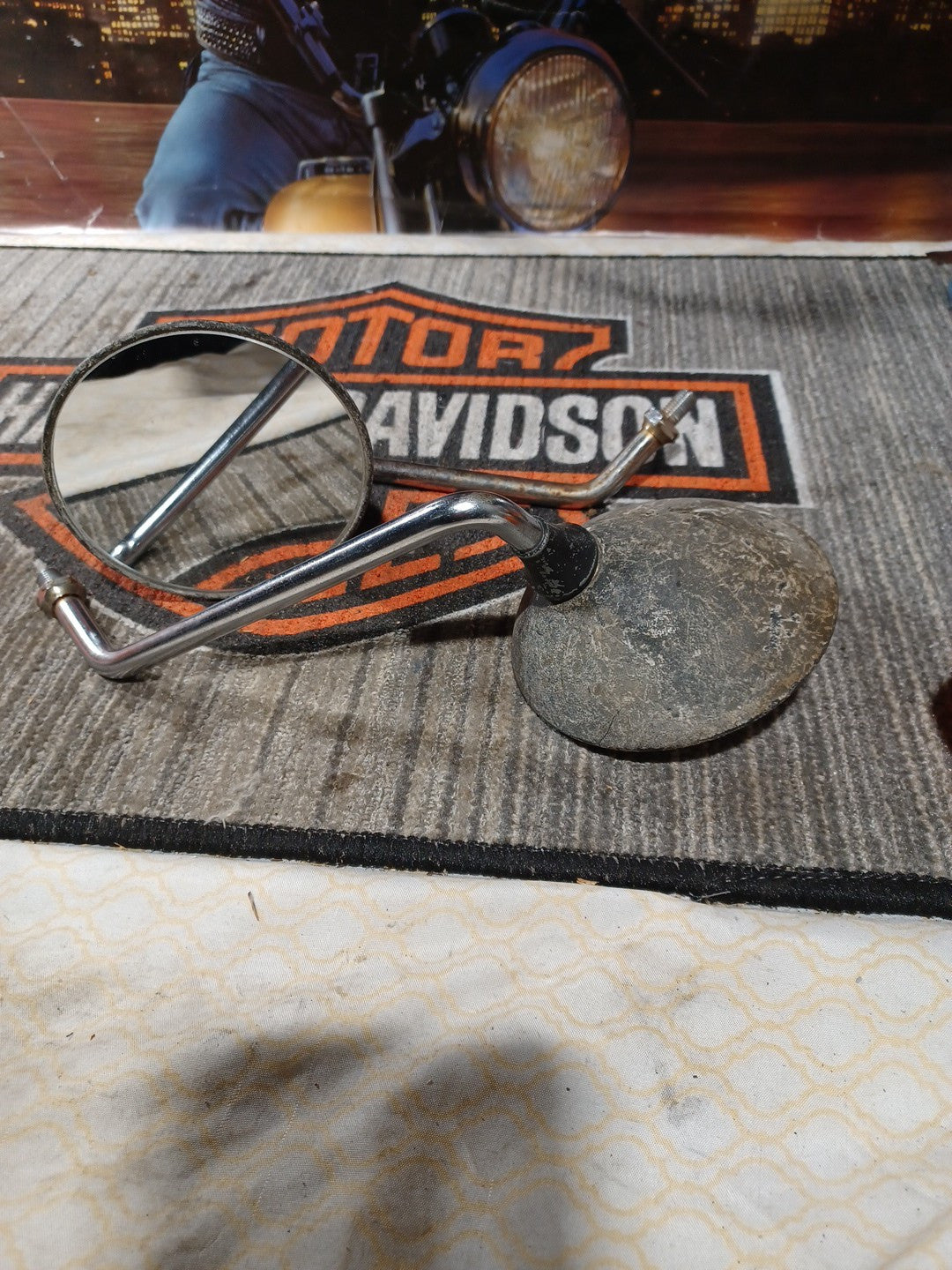 Vintage Black Round Yamaha Motorcycle Mirrors – ClassiC