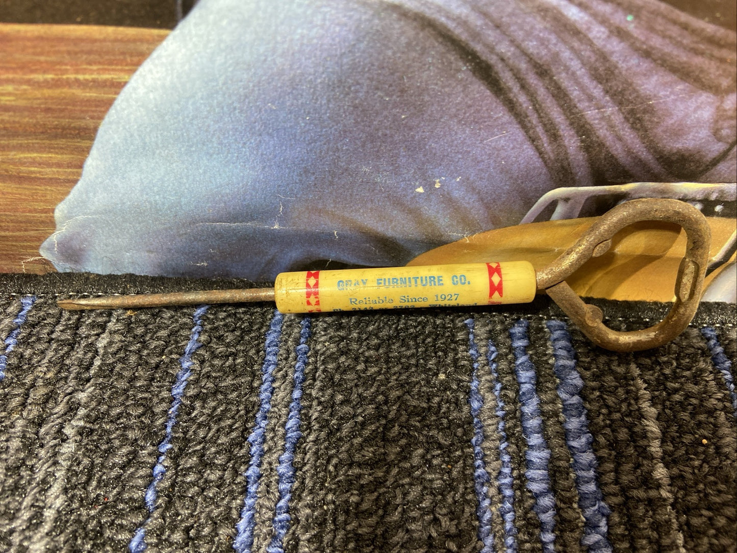 Vintage Advertising Bottle Opener GRAY Furniture Co. Indiana