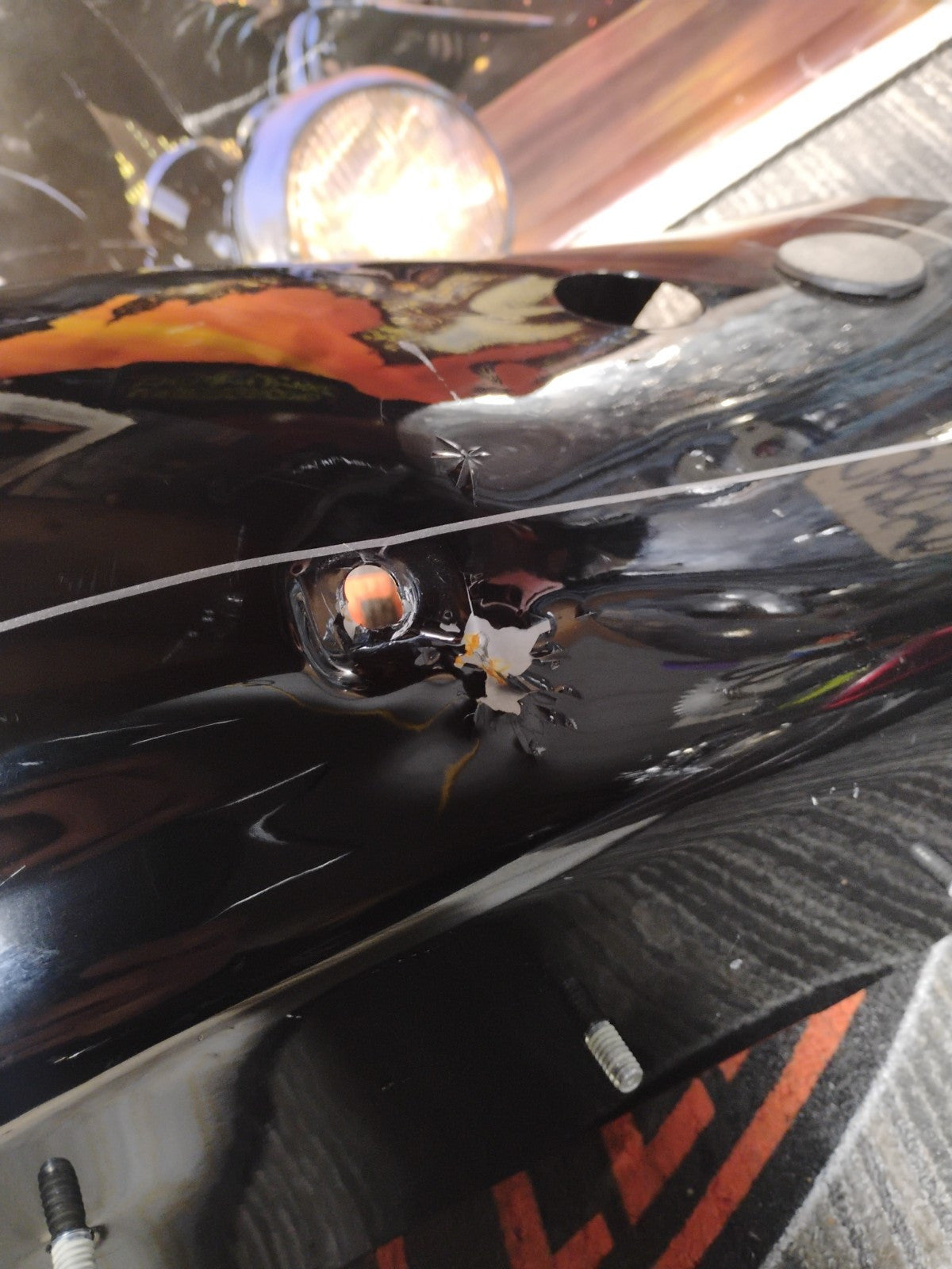 2010-2023 Harley Touring Rear Fender Vivid Black w/ Pinstripe FLHXS FLTRXS