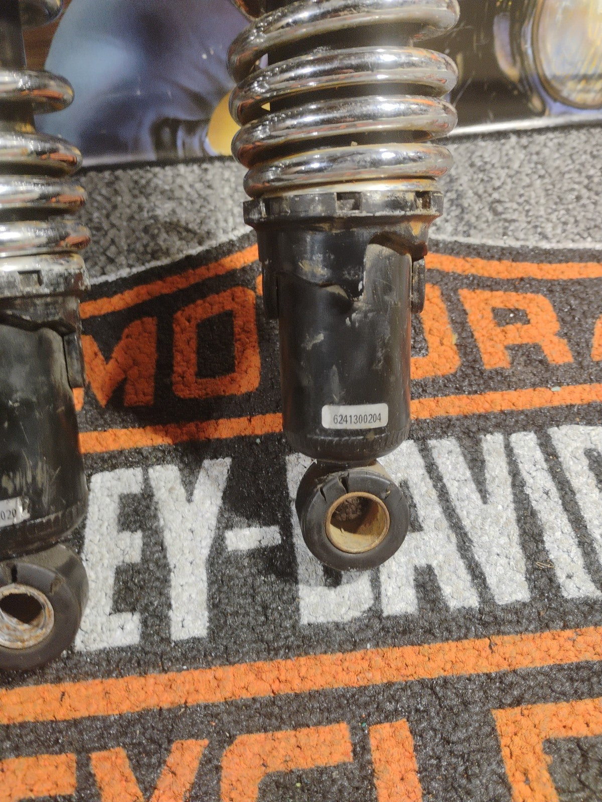 Pair Rear Shocks Absorber Bla&Chrome Harley Sportster XL883 1200 72 48 1979-2012