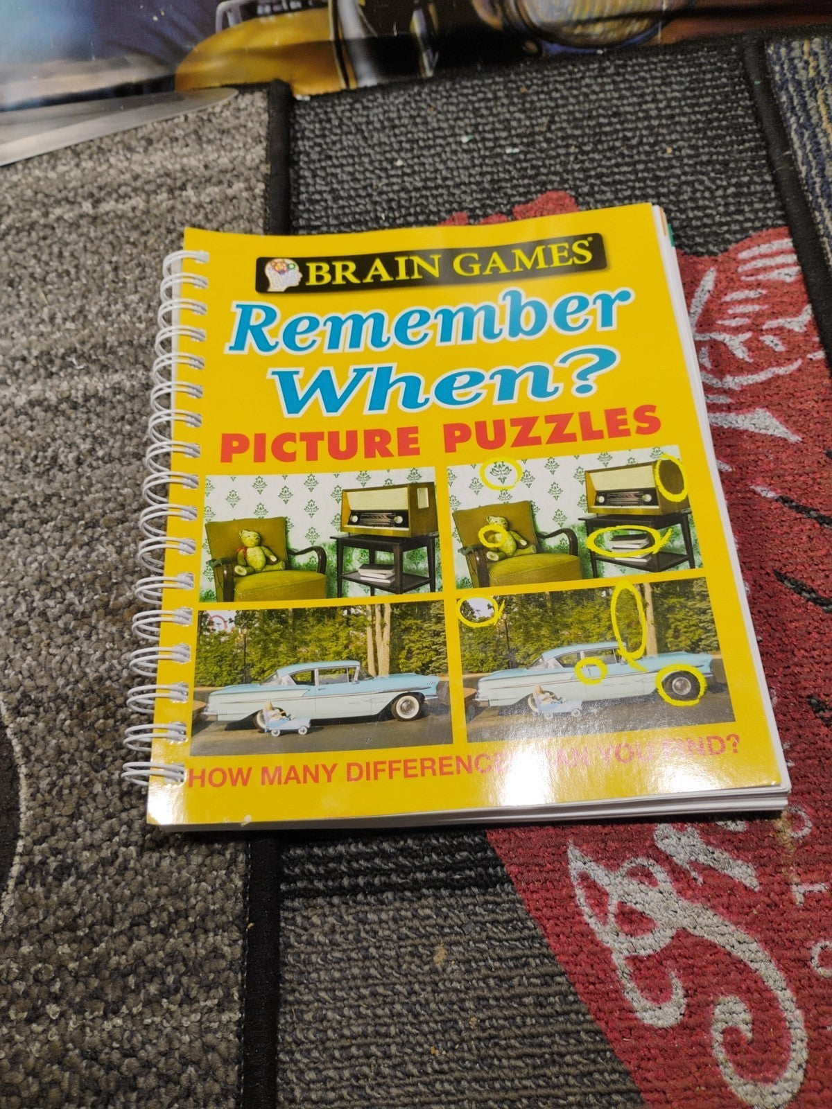 Brain Games Picture Puzzles How Many Differences Can You Find? Contains Answers