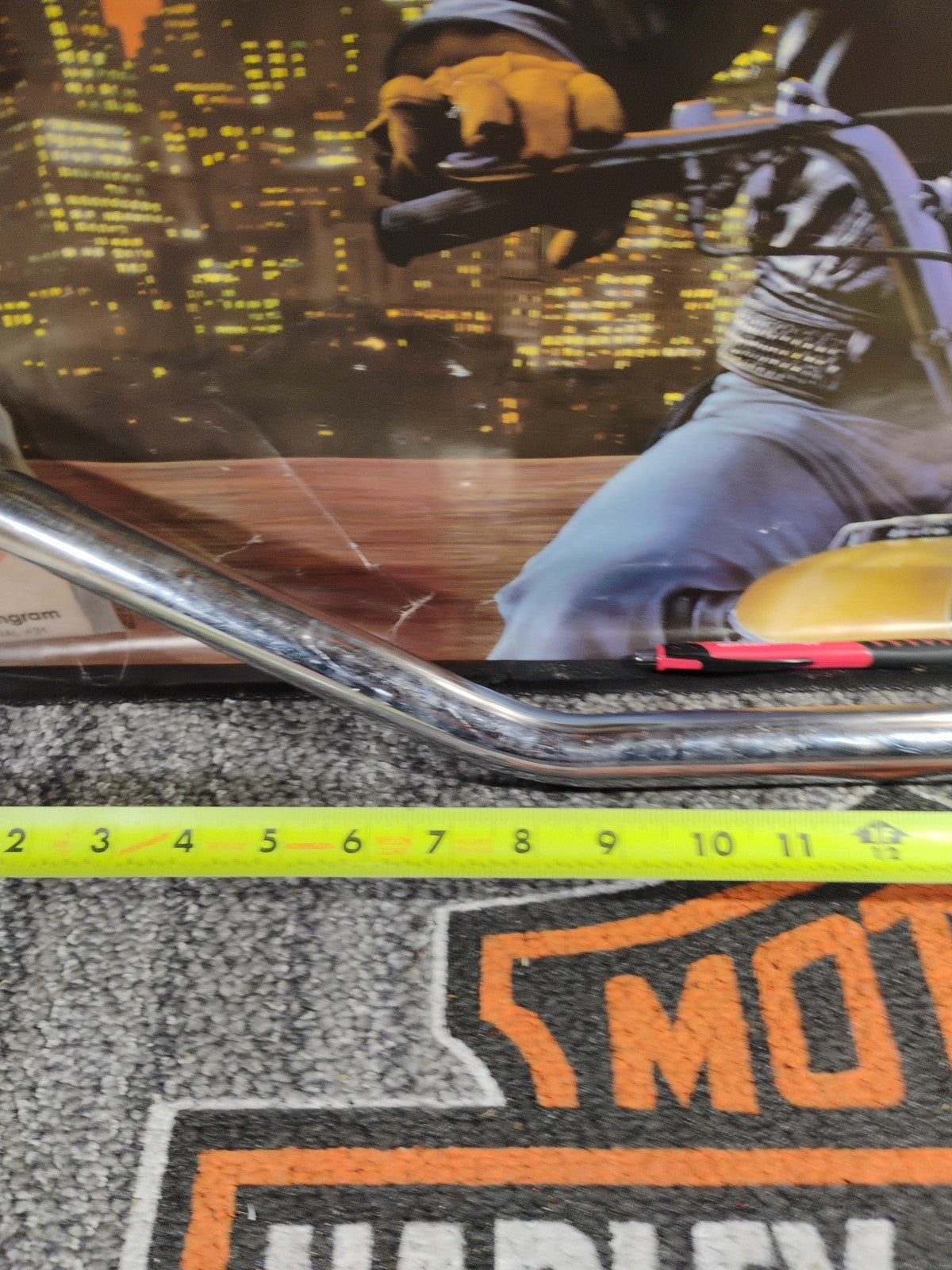 Harley One Inch Diameter Beach Bars Chrome Slight Pull Back