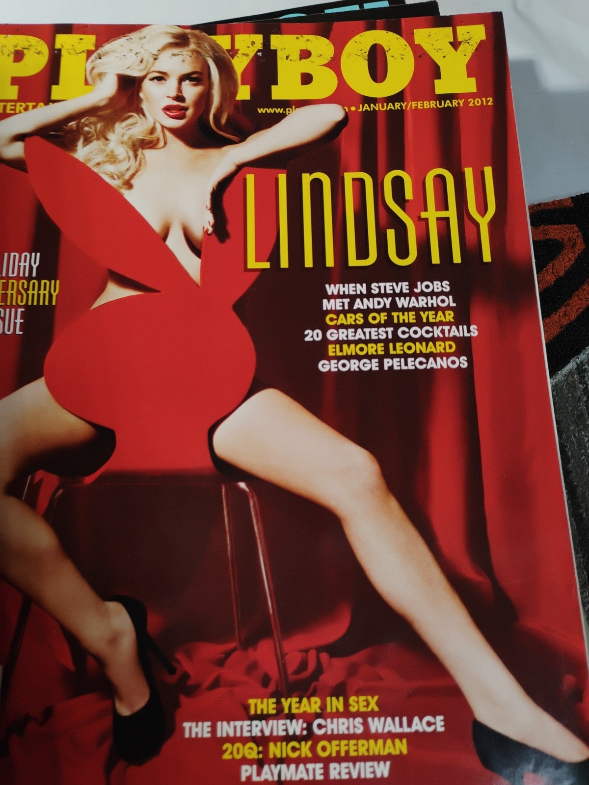 Jan/Feb 2012 Playboy Magazine - Lindsay Lohan Cover, Heather Knox, Leola Bell, S