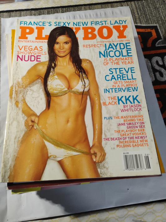 June 2008 Playboy Magazine - Juliette Frette Centerfold, PMOY Jayde Nicole Photo