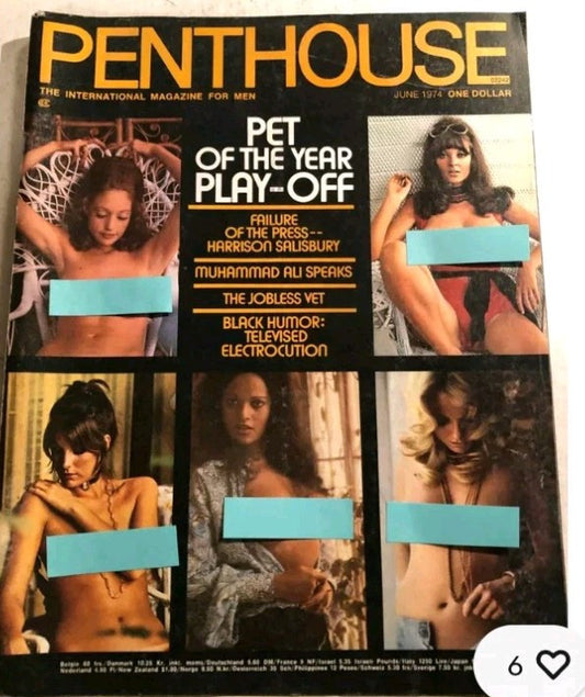 Vintage Penthouse Adult Magazine - June 1974 Pet of the Year Collector's Edition