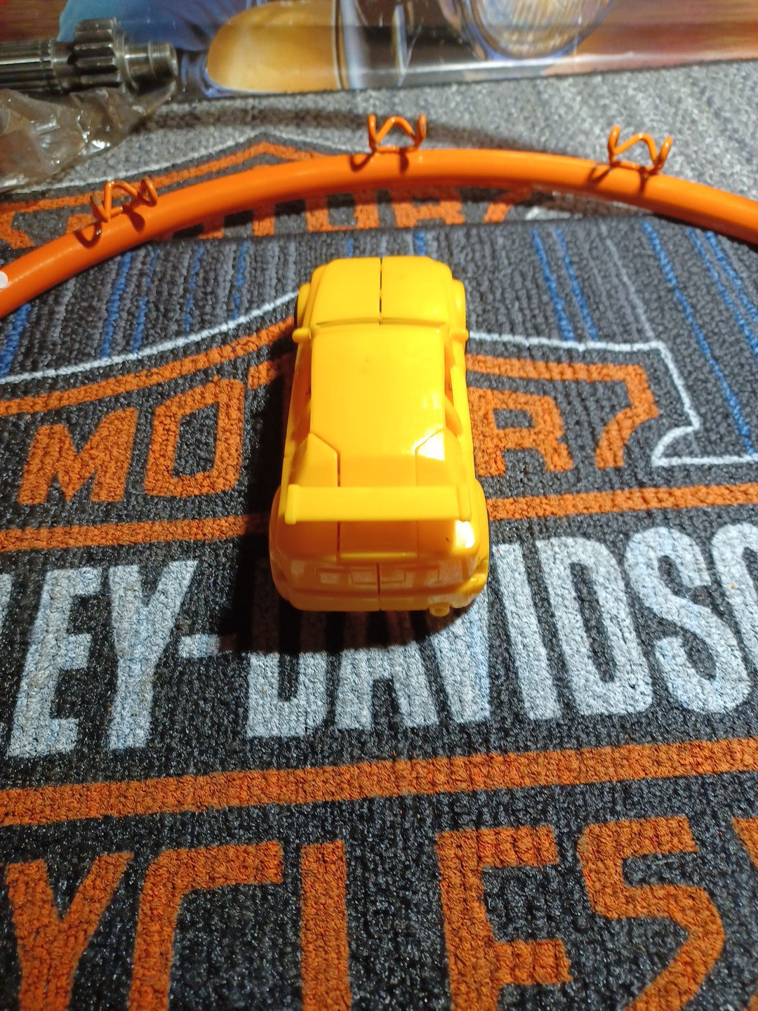 Yellow transformer car