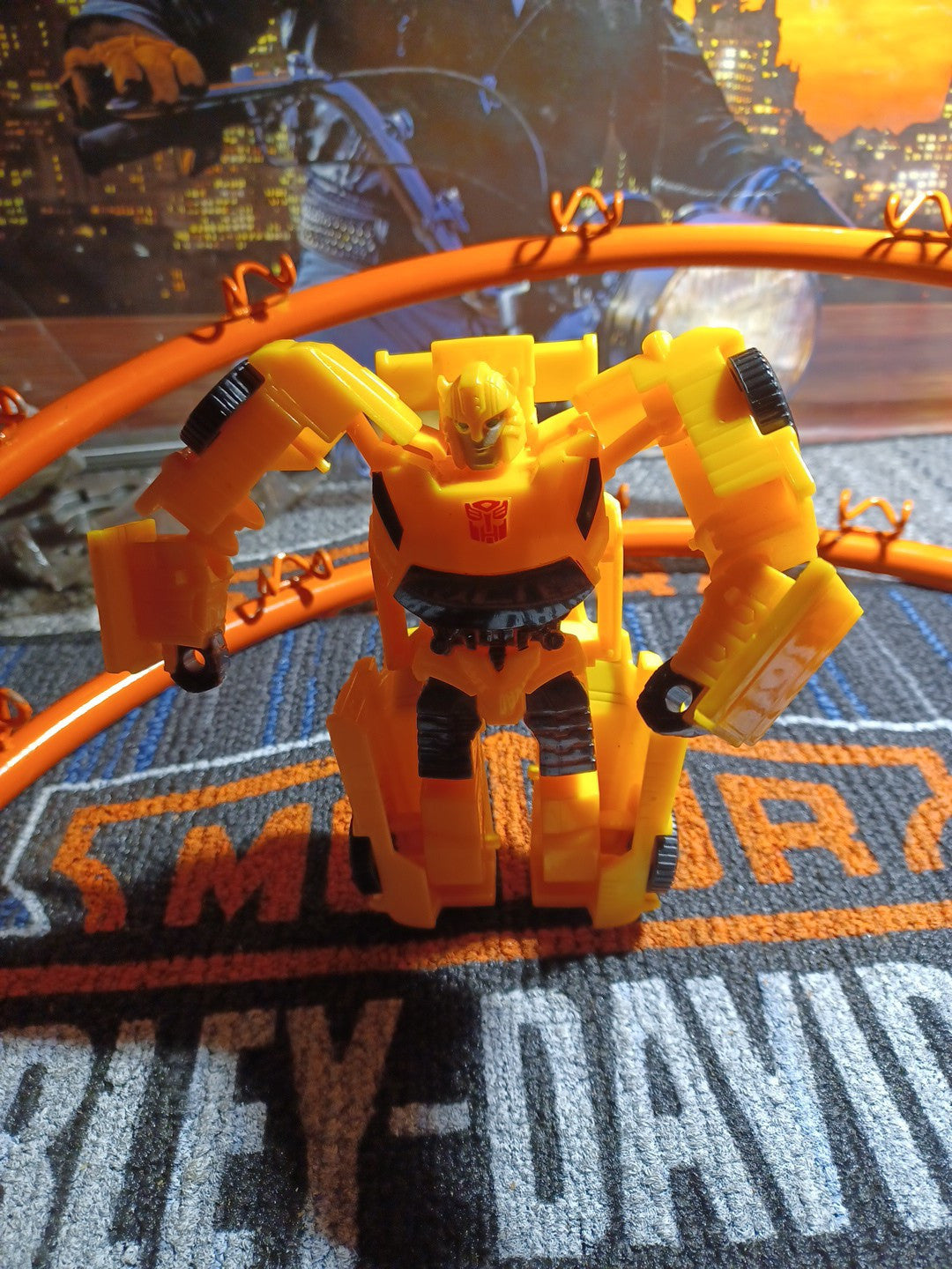 Yellow transformer car