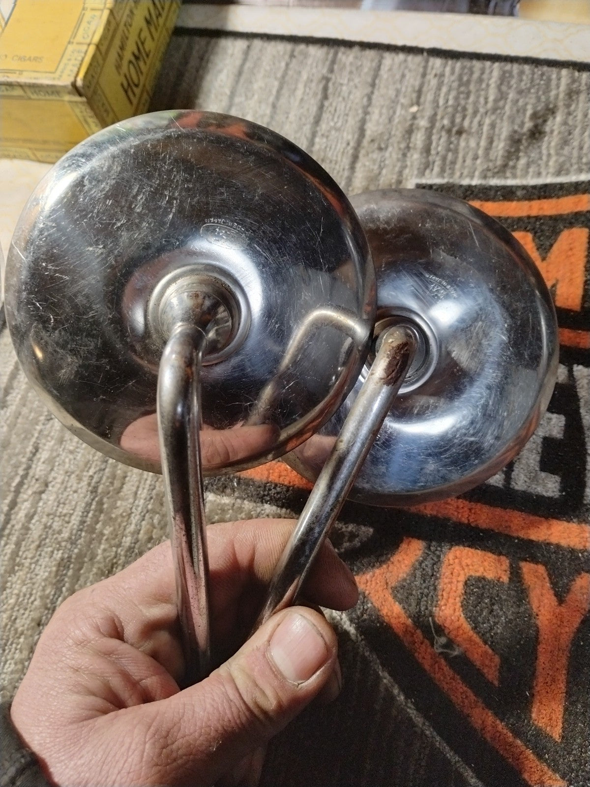 Chrome Motorcycle Rearview Mirrors For Honda CB 350 450 550 600 650 750 900 10mm