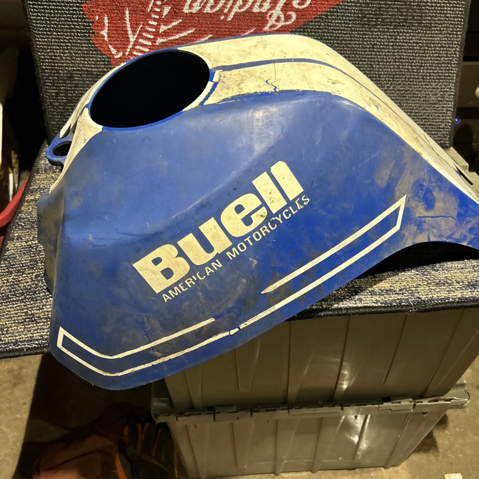 01 BUELL BLAST FUEL TANK COVER BLUE OEM