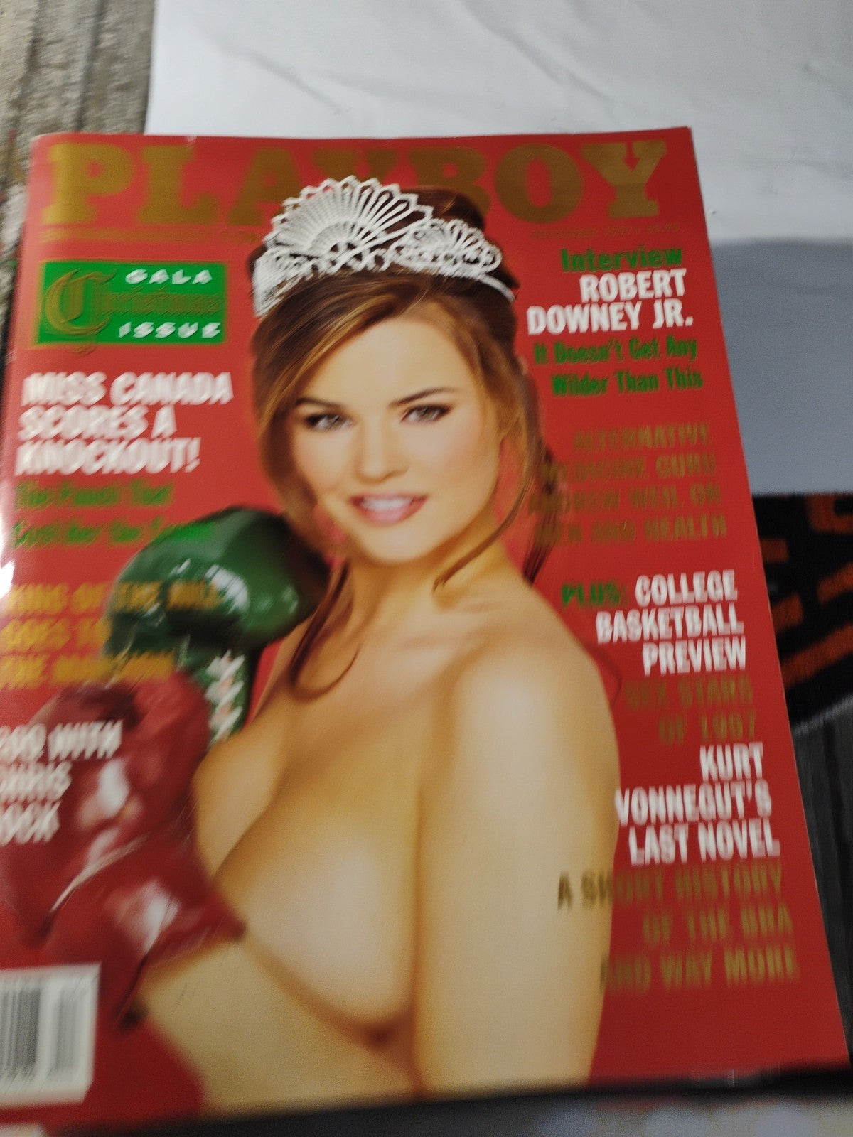 December 1997 Playboy Magazine - Karen McDougal, Danielle House, Robert Downey J