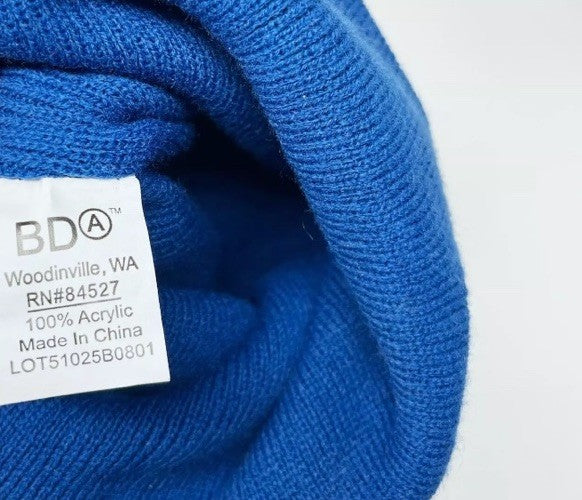 Indianapolis Colts Unisex Beanie Hat Blue White Striped Horseshoe Logo Pom