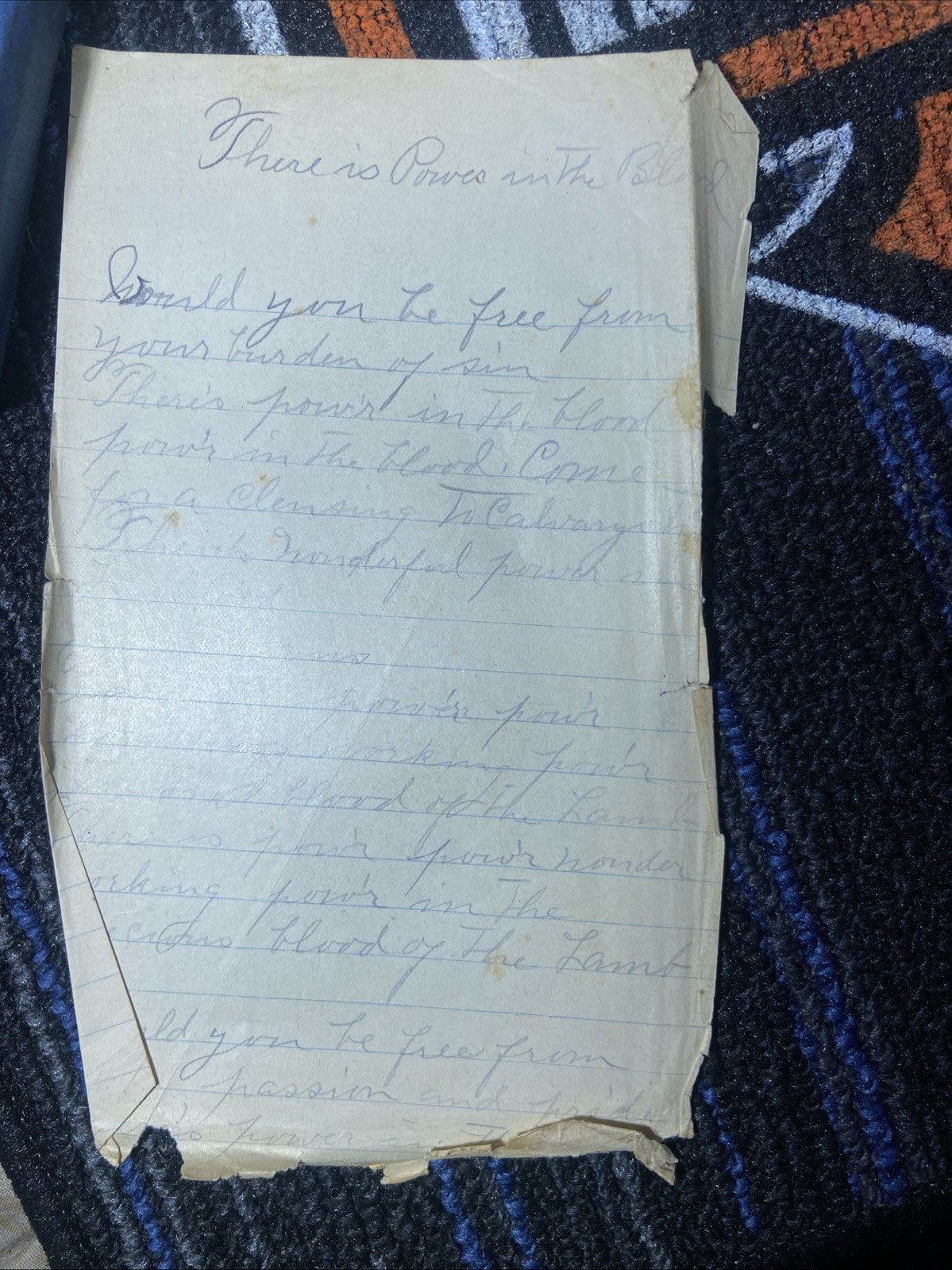 Gospel Hymns No. 5,  Sunday School Ira D. Sankey 1887 & Handwritten hymn Lyrics