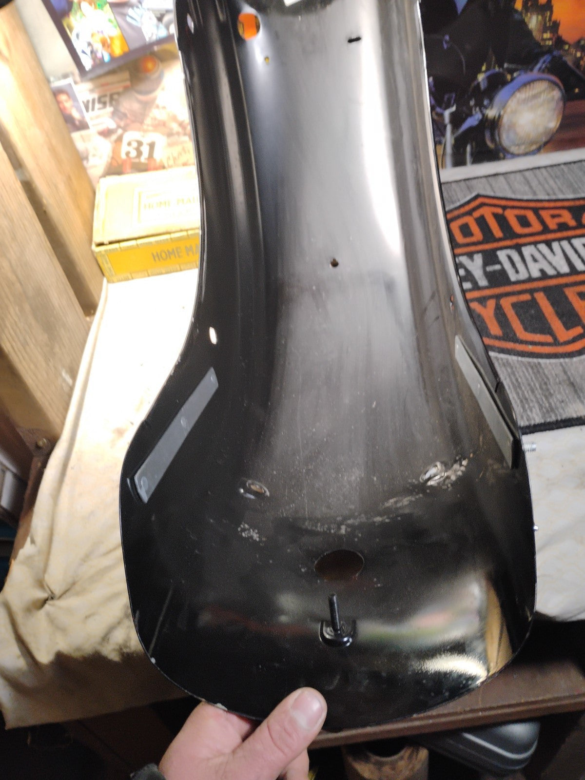 2010-2023 Harley Touring Rear Fender Vivid Black w/ Pinstripe FLHXS FLTRXS