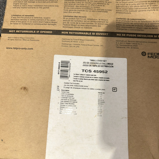 Timing Cover Gasket Set TCS 45952