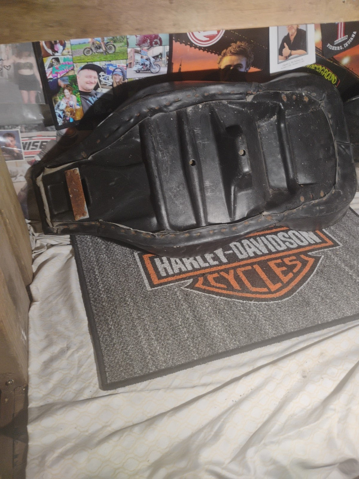 Harley Black Comfort Flex For 1980 Shovelhead Flh Electra Glide Amf Oem