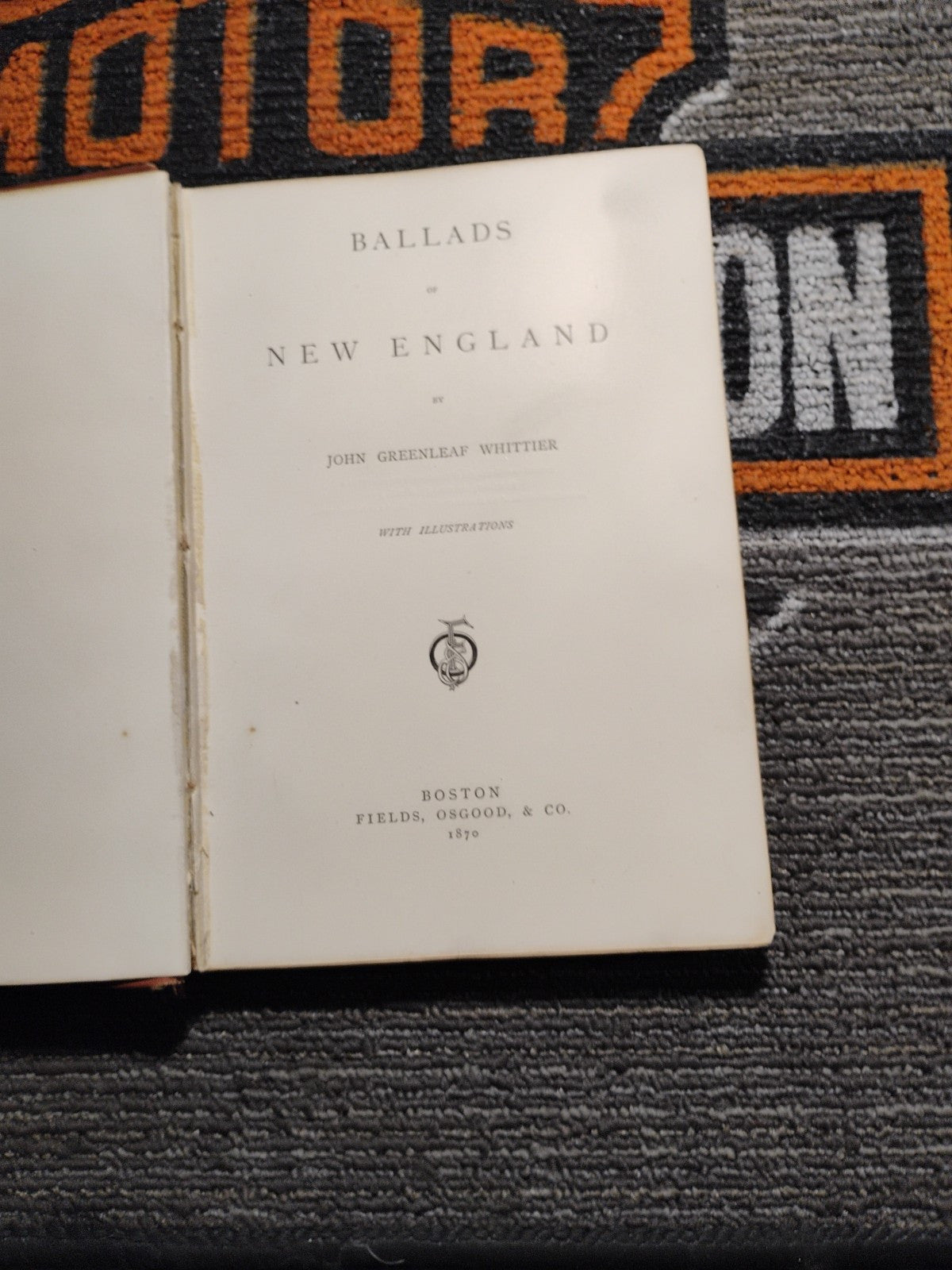 Whittier. BALLADS OF NEW ENGLAND. 1870.  Illustrated by Winslow Homer, et al.