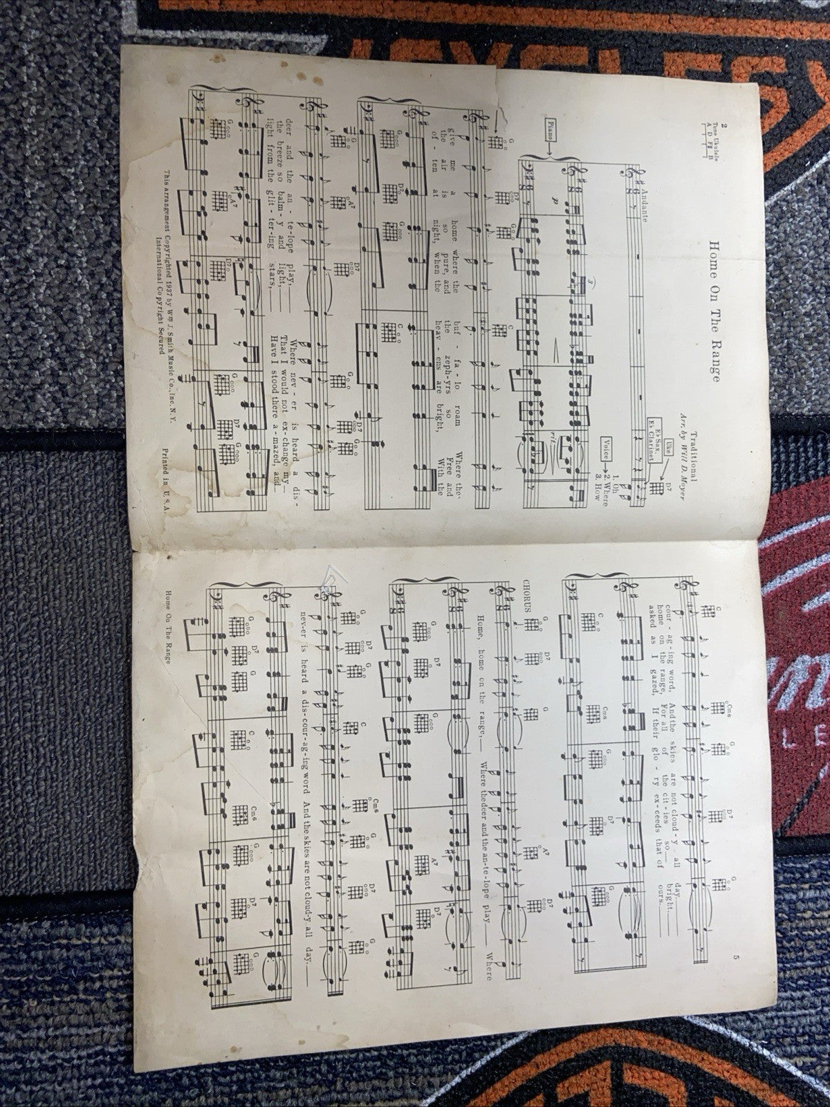 Home On The Range Sheet Music 1938