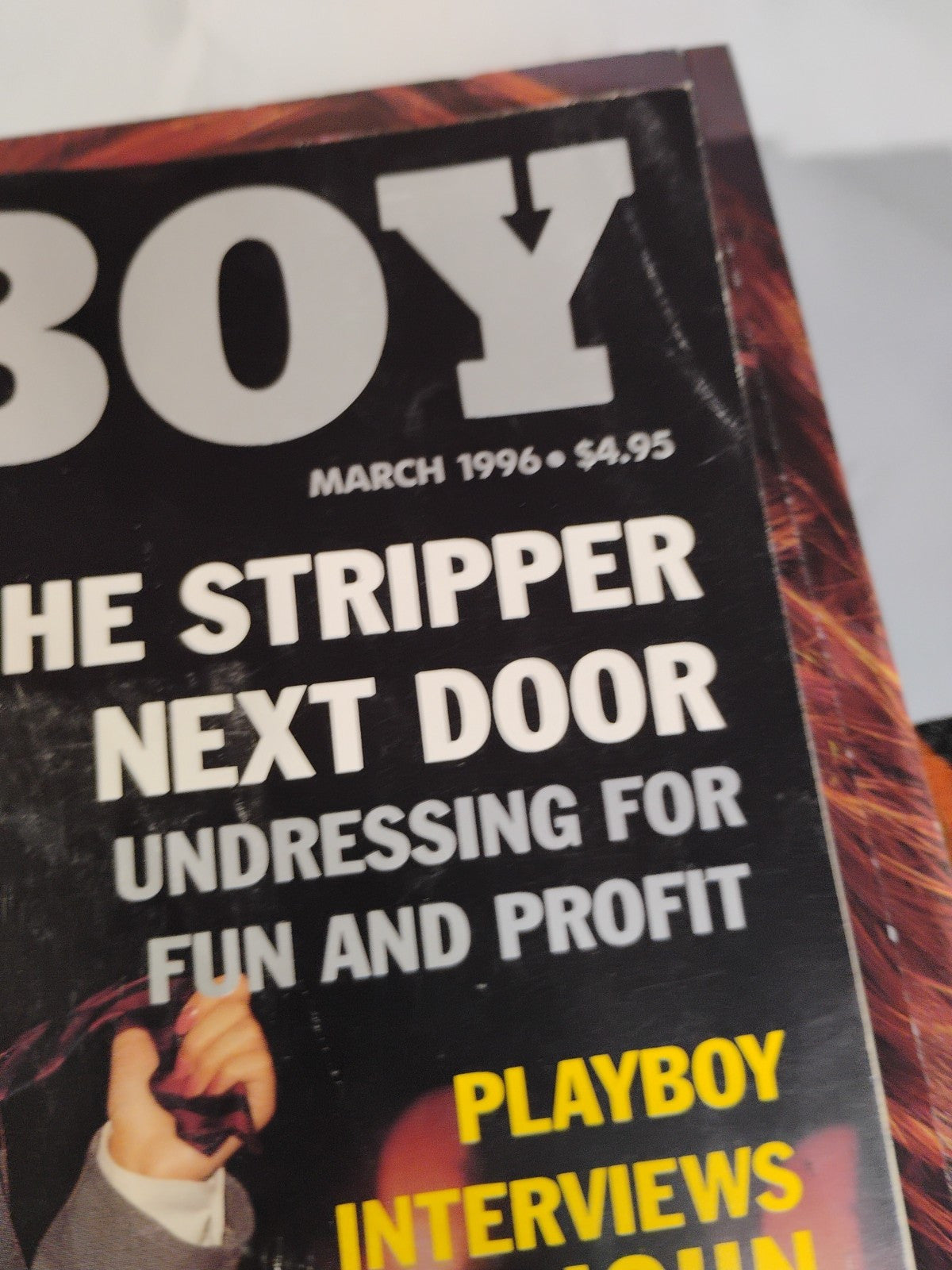 March 1996 Playboy Magazine - Priscilla Taylor, John Travolta Interview - Vintag