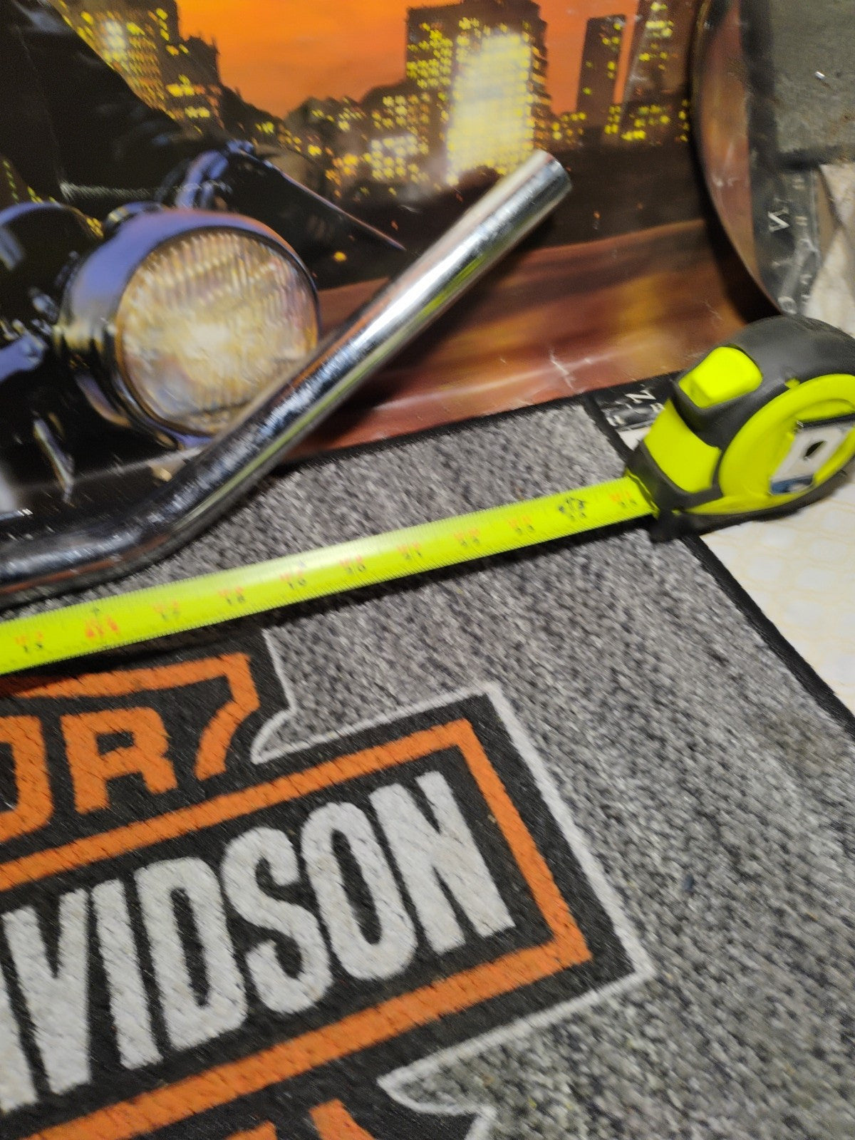 Harley One Inch Diameter Beach Bars Chrome Slight Pull Back