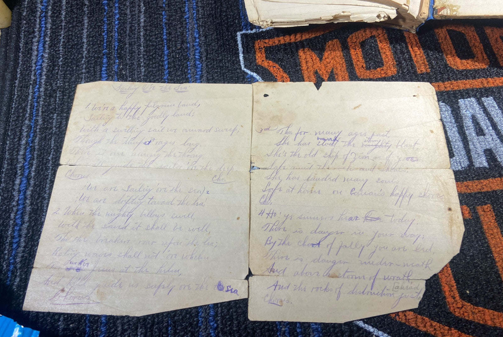 Gospel Hymns No. 5,  Sunday School Ira D. Sankey 1887 & Handwritten hymn Lyrics