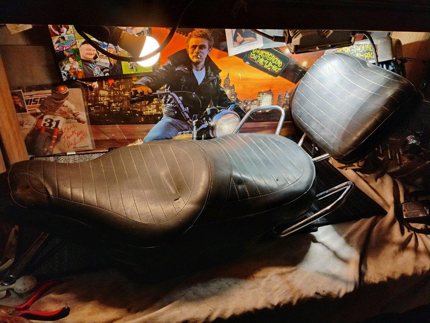 Original harley shovelhead flh 1968 seat assembly