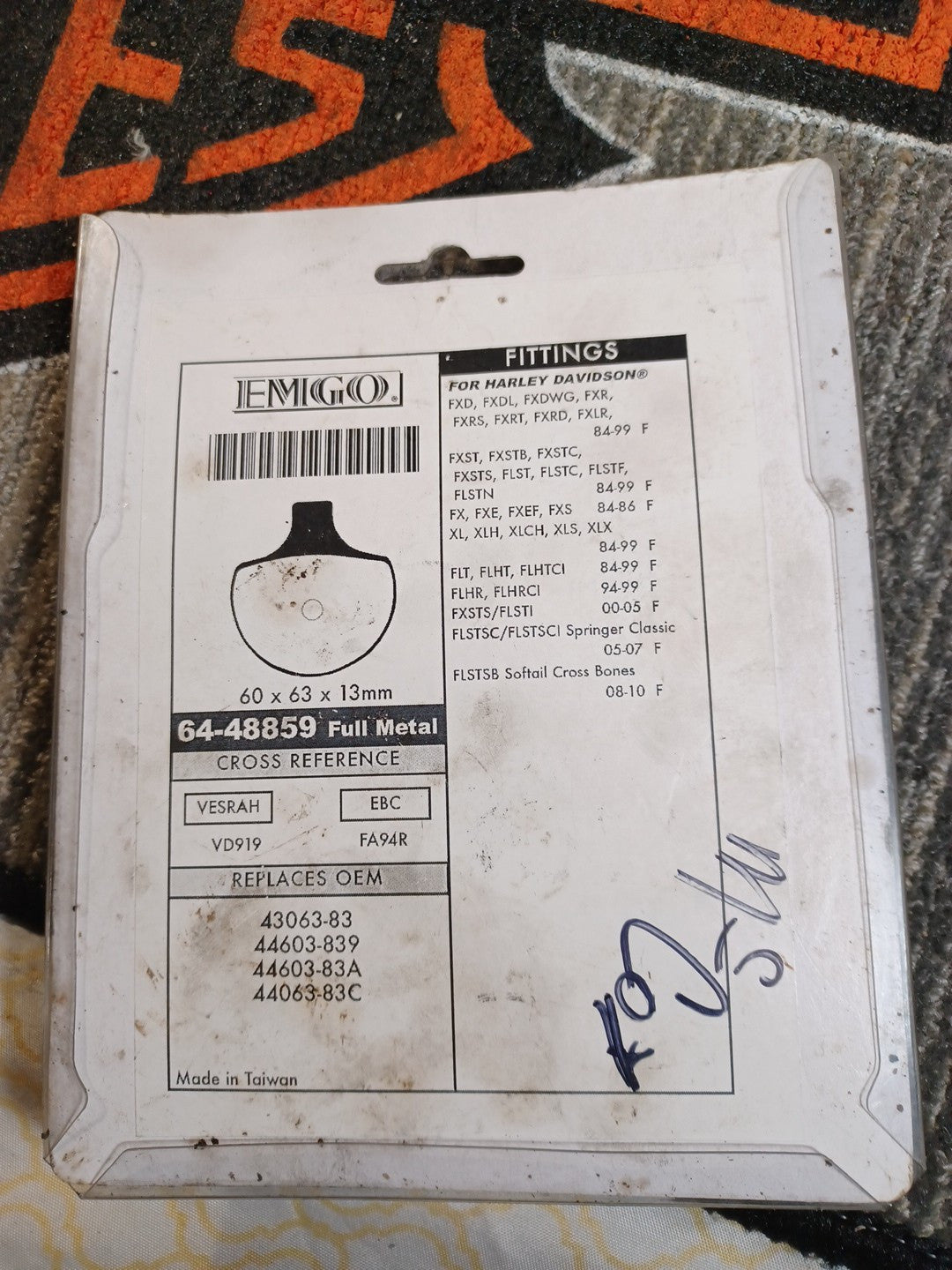 Harley Brake Emigo Disc Brake Pads 64-48859