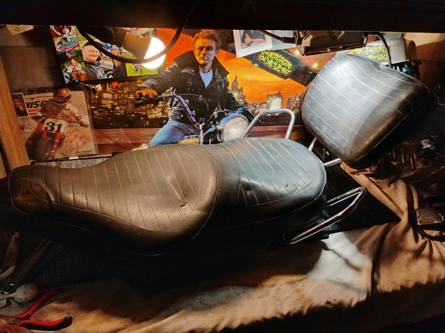 Original harley shovelhead flh 1968 seat assembly