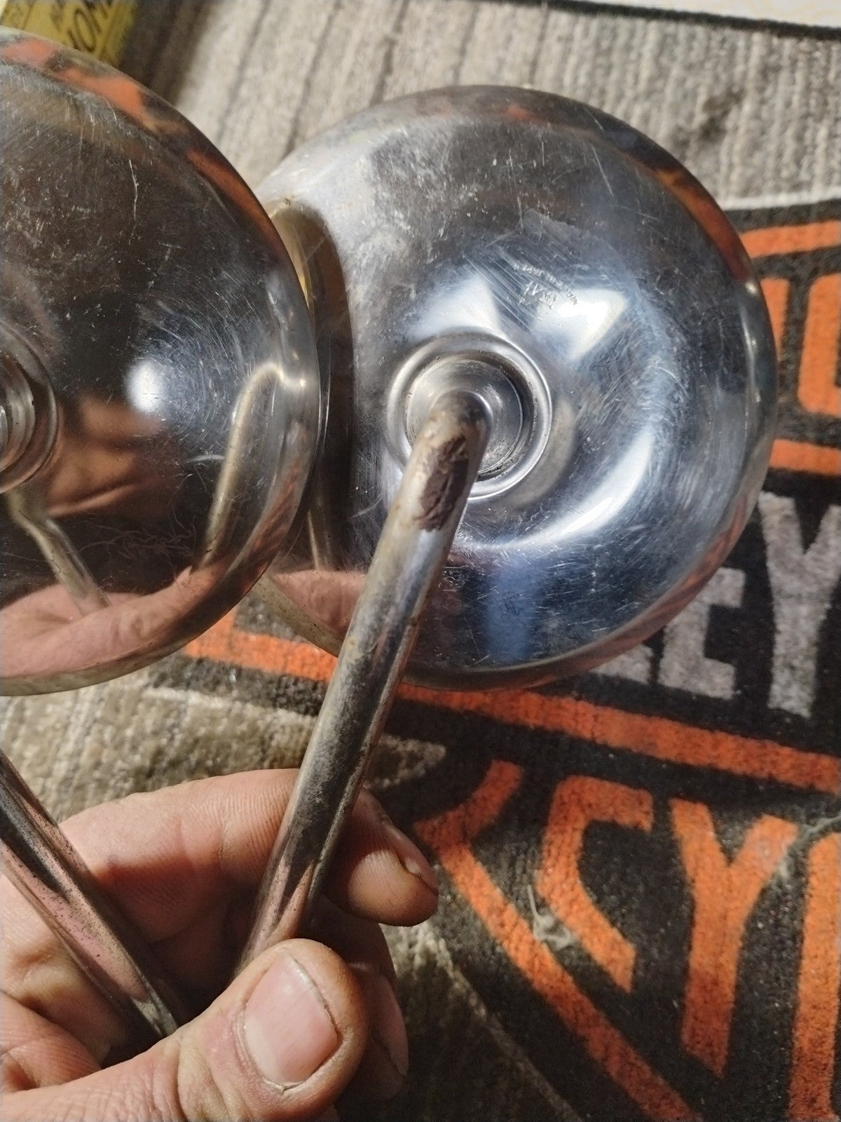 Chrome Motorcycle Rearview Mirrors For Honda CB 350 450 550 600 650 750 900 10mm