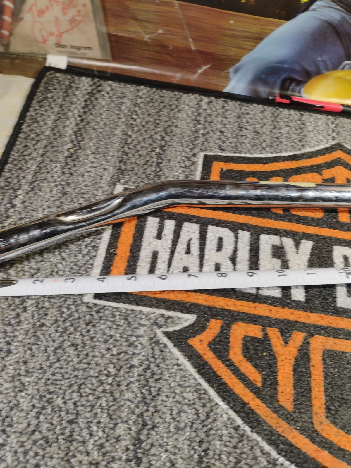 Harley One Inch Diameter Beach Bars Chrome Slight Pull Back