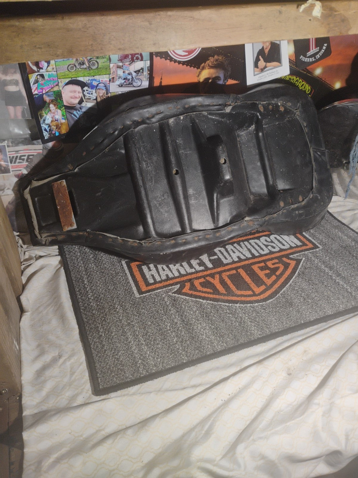 Harley Black Comfort Flex For 1980 Shovelhead Flh Electra Glide Amf Oem