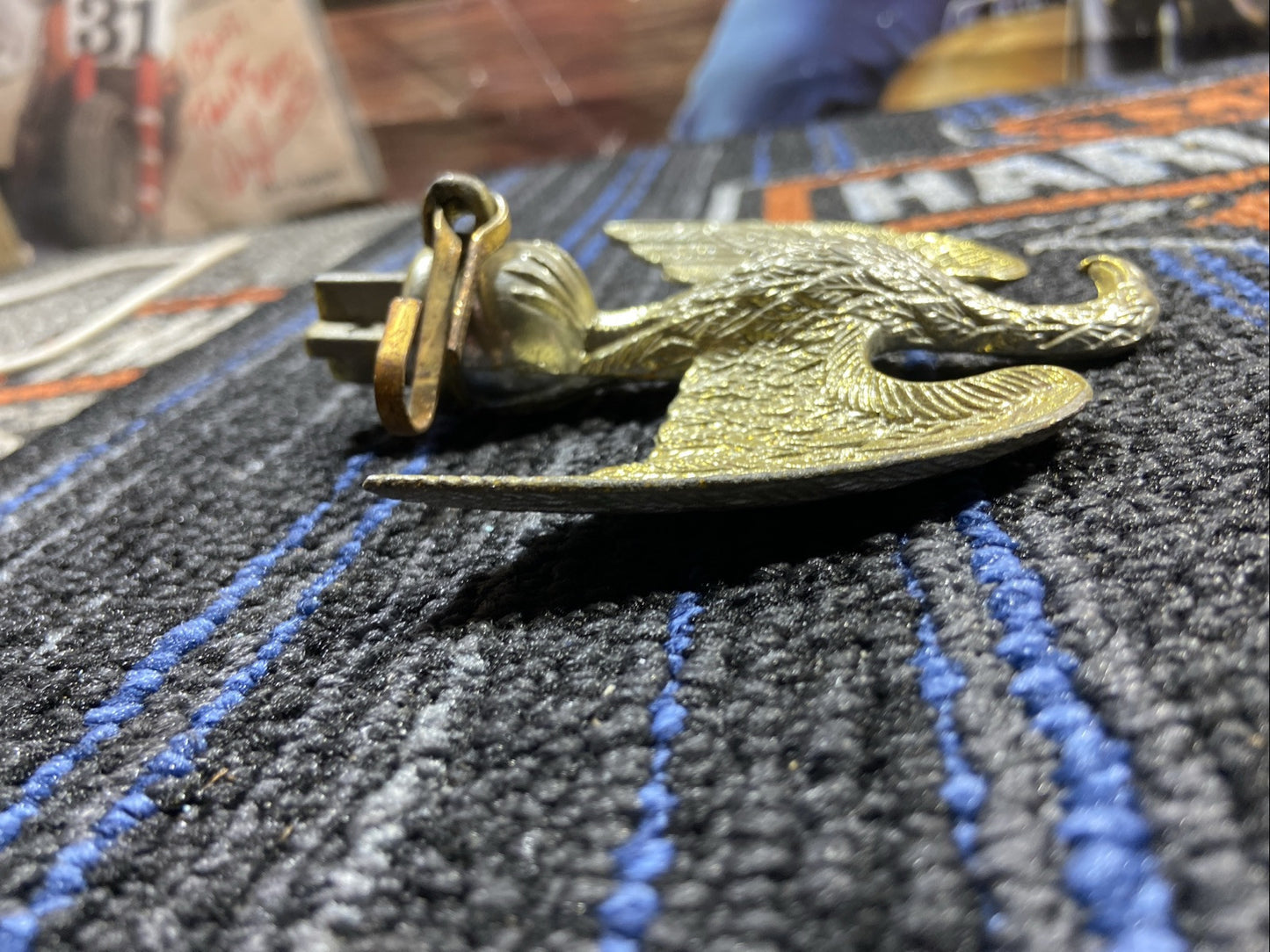 Gold Metal Eagle Finnial Top For Flagpole 