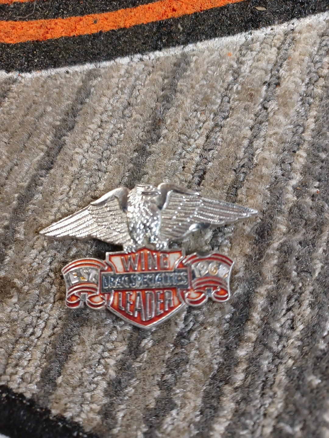 VINTAGE WING LEADER DRAG SPECIALTIES EST 1968 Motorcycle Badge COLLECTABLE